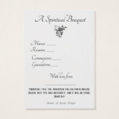 Religiöse spirituelle Bouquet Gebete Heilige Karte (Rückseite)