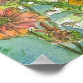 Religiöse Sprichwörter Schrift Herbstliche Blume Poster (Ecke)