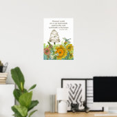 Religiöse Sprichwörter Schrift Herbstliche Blume Poster (Heimbüro)