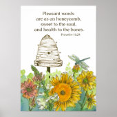 Religiöse Sprichwörter Schrift Herbstliche Blume Poster (Vorne)