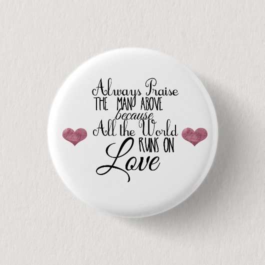 religiöse Sprichwortknöpfe Button (Vorderseite)