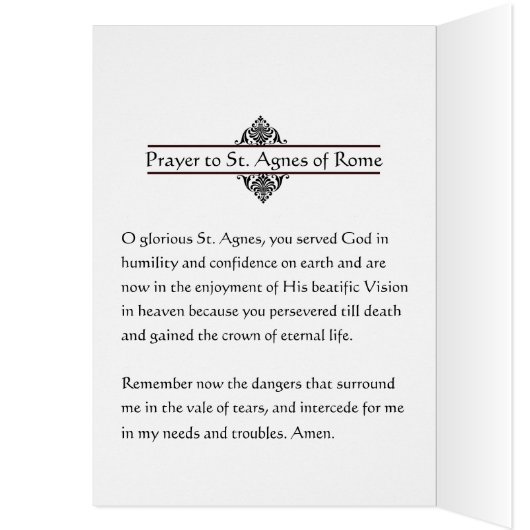 Religiöse St. Agnes mit Lamm katholischer Wasserfa (Innen (Links))