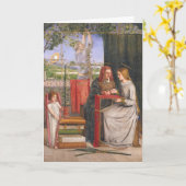 Religiöse St. Anne Gesegnete Jungfrau Mary Vintag Karte (Gelbe Blume)