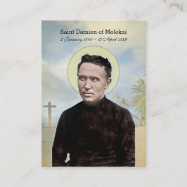 Religiöse St. Damien der Molokai Hawaii Heilige Ka Visitenkarte