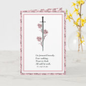 Religiöse St. Joan of Arc Zitat Katholische Heilig Karte (Gelbe Blume)