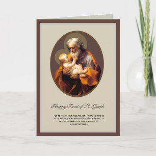 Religiöse St. Joseph Feiertag Katholische Gebetska Karte