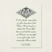 Religiöse St. Joseph Katholische Gebetskarte (Rückseite)