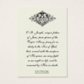 Religiöse St. Joseph Memorare Gebet Heilige Karte (Rückseite)