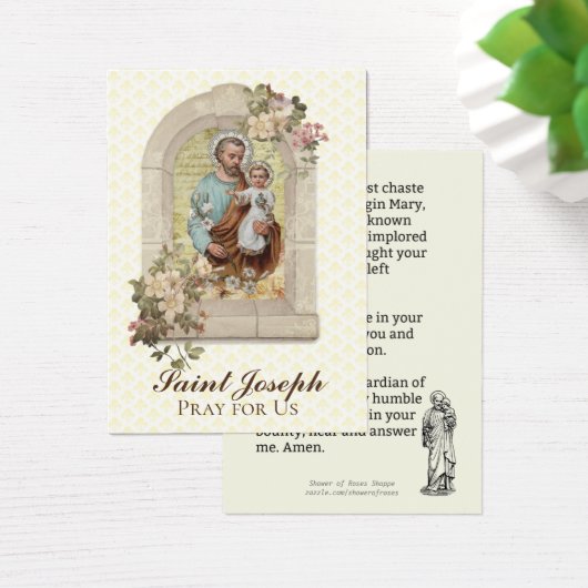 Religiöse St. Joseph Memorare Gebet Heilige Karte (Schreibtisch)