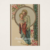 Religiöse St. Joseph Memorare Gebet Heilige Karte (Vorderseite)