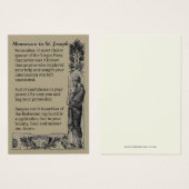 Religiöse St. Joseph Memorare Gebet Heilige Karte (Vorne & Hinten)