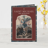 Religiöse St. Michael Archangel Gebet Katholisch Karte (Gelbe Blume)