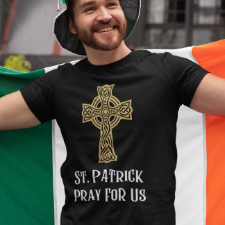 Religiöse St. Patrick betet für uns irisch-katholi T-Shirt