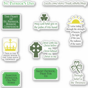 Religiöse St. Patrick' Day Trad Katholischer Plane Aufkleber