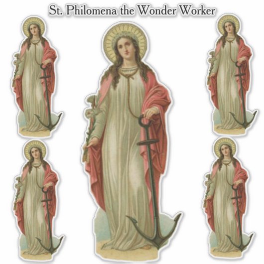 Religiöse St. Philomena, der Wunderarbeiter-Martyr Aufkleber (Vorderseite)