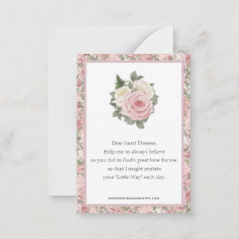 Religiöse St. Therese Elegante Gebet-Rose Mitteilungskarte