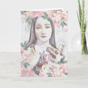Religiöse St. Therese Karmelitin Nonne Vintage Kar Karte