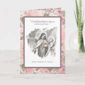 Religiöse St. Therese Katholic Nun Floral Card Karte (Vorderseite)