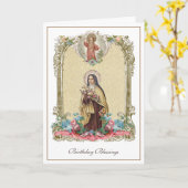 Religiöse St. Therese Katholic Nun floral Karte (Gelbe Blume)