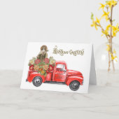 Religiöse St. Therese Red Truck Katholische Geburt Karte (Gelbe Blume)