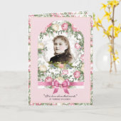 Religiöse St. Therese Vintag Pink Roses Gebet Karte (Gelbe Blume)