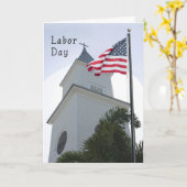 Religiöse Tageskarte mit Kirche & Flagge Karte (Gelbe Blume)