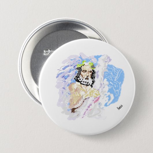 Religiöse Tasten : König der Götter Button (Vorne & Hinten)