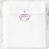 Religiöse Taufe Aufkleber für Lila Etiketten (Tasche)