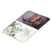 Religiöse Taufe Christening Foto Rose kreuzen Magnet (Linke Seite)