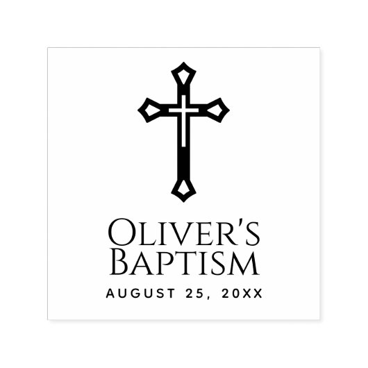 Religiöse Taufe Christening Individuelle Name Permastempel (Design)