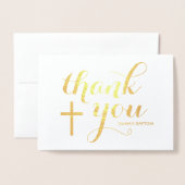 Religiöse Taufe Danke, dass ihr eine Gold-Karte ha Folienkarte (Vorderseite mit Umschlag)