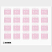 Religiöse Taufe Name Aufkleber Pink Lace Labels (Blatt)
