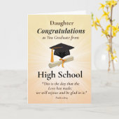 Religiöse Tochter Abitur Karte (Gelbe Blume)