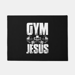 Religiöse Trainingsgymnastik & Jesus heben Weicht Fußmatte
