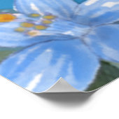 Religiöse Übernahme von Mary Angels Blue Floral Ba Poster (Ecke)