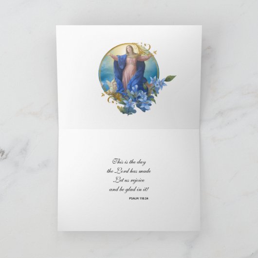 Religiöse Übernahme von Mary Angels Scripture Card Karte (Innenseite)