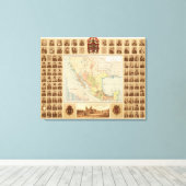 Religiöse und säkulare Figuren Mexikos Leinwanddruck (Insitu (Holzboden))