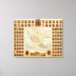 Religiöse und säkulare Figuren Mexikos Leinwanddruck