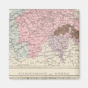 Religiöse und sprachliche Karte der Schweiz Magnet