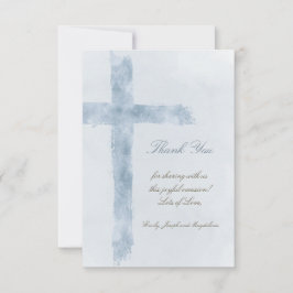 Religiöse Veranstaltung blaues Kreuz Dankeschön Ka Karte