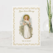 Religiöse Vintag glückliche OsterJungfrau Mary Pas Karte (Vorderseite)