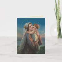 Religiöse Vintage Jungfrau Mary Child Jesus