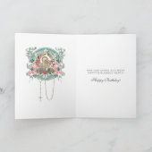 Religiöse Vintage Jungfrau Mary Jesus Floral Karte (Innenseite)