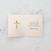 Religiöse Vintage Osterfeier Mary Jesus Floral Karte (Innenseite)