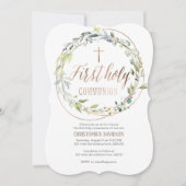 Religiöse, Wasserfarbe, Kreuz, Erste heilige Gemei Einladung (Vorderseite)