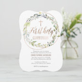 Religiöse, Wasserfarbe, Kreuz, Erste heilige Gemei Einladung (Stehend Vorderseite)