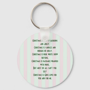 Religiöse Weihnachten bedeutet Schlüsselanhänger