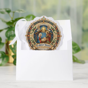 Religiöse Weihnachten Christliche Heilige Familie Ornament Karte