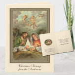 Religiöse Weihnachten Jesus St. Joseph Jungfrau Ma<br><div class="desc">Mit einem wunderschönen personalisierten Weihnachtsgeschenk traditionell katholischen religiösen Vintagen Druck der Jungfrau Mary,  St. Joseph und Engel,  die auf das Christenkind schauen,  wie Er in der Verwaltung liegt. Alle Texte und Schriftart können geändert werden.</div>