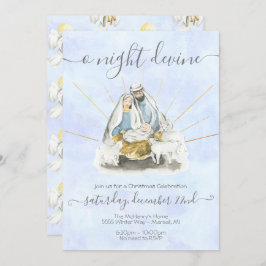 Religiöse Weihnachten mit dem Baby Jesus, Mary & J Einladung